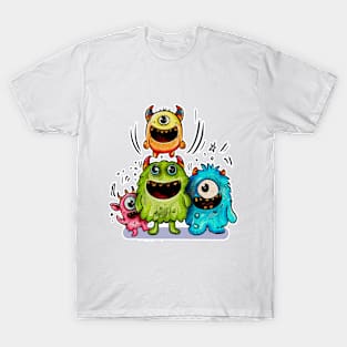 Funny Monsters Family T-Shirt